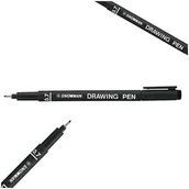 Długopisy - DŁUGOPIS PISAK KREŚLARSKI SNOWMAN 0.7 MM CZARNY - miniaturka - grafika 1