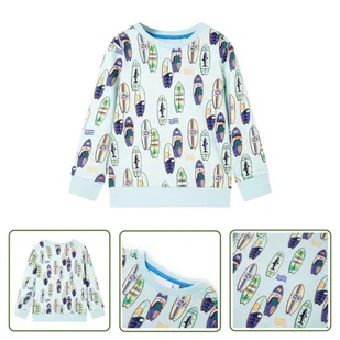 Bluza dziecięca - jasnoniebieski melanż - 128 - Bluza Dla Dziecka - Bluzy dla dziewczynek - miniaturka - grafika 1