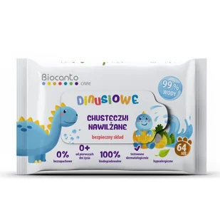 BIOCANTO CARE Dinusiowe Chusteczki nawilżane, 64 szt. >> 0zł za wysyłkę przy zakupach od 149 zł << - Chusteczki nawilżane - miniaturka - grafika 1