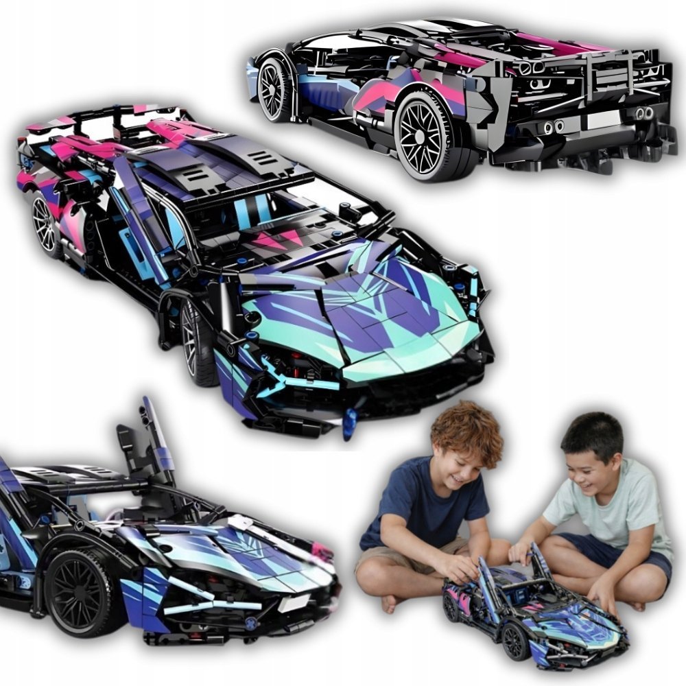 ZESTAW 700 KLOCKÓW AUTO WYŚCIGOWE CYBERPUNK DLA FANÓW MOTORYZACJI