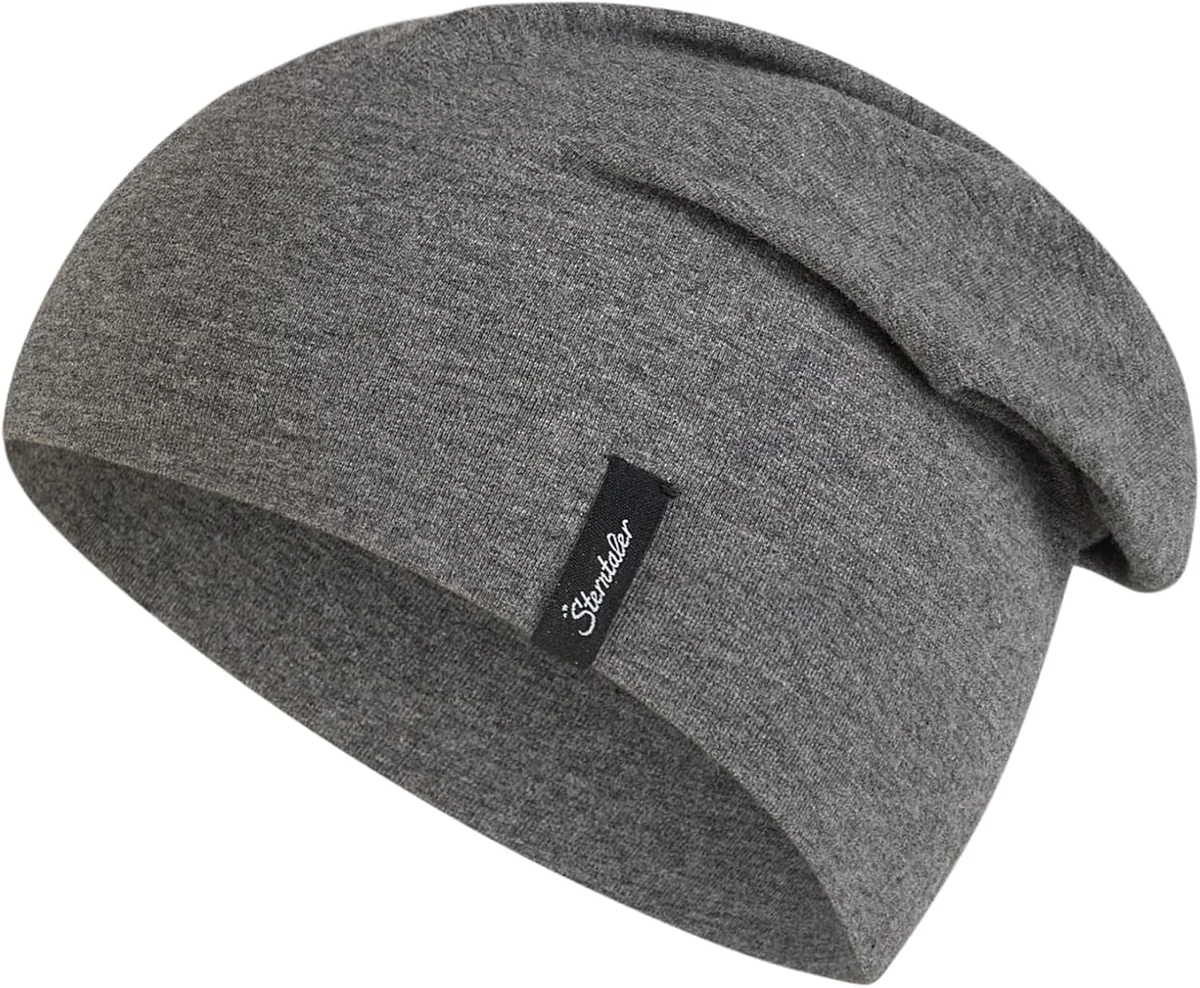 Czapka slouch-beanie dla niemowląt uniseks bawełniana szary rozmiar 55