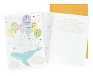 Kartki okolicznościowe i zaproszenia - Karnet B6 Urodziny Roczek (wieloryb) - artykuł papierniczy - miniaturka - grafika 1