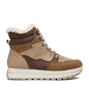 Trzewiki Rieker CEO-N4002-20 Beżowy - Botki damskie - miniaturka - grafika 1