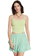 Bluzki damskie - Trendyol Damska dopasowana bluzka z dzianiny z okrągłym dekoltem, mięta, L, Miętowy, L - miniaturka - grafika 1