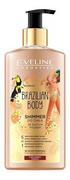 Balsamy i kremy do ciała - Eveline Brazilian Body Shimmer do ciała ze złotym pyłkiem 5w1 do każdej karnacji 150ml - miniaturka - grafika 1