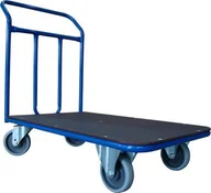 Wózki magazynowe - WiZ Wózek platformowy jednoburtowy. Poręcz spawana. Wym. 1000x700mm Ładowność: 400kg - miniaturka - grafika 1