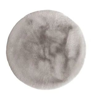 Dywan futrzany Ø90 cm beż - Dywany - miniaturka - grafika 1