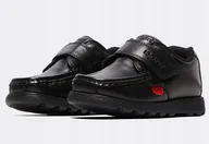 Buty dla dziewczynek - Kickers Buty Dziecięce Czarne Skórzane 29 Jje - miniaturka - grafika 1