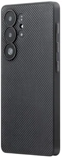 Pitaka PIN Button Case, Black/Grey Plain - Samsung Galaxy S25 Ultra - Etui i futerały do telefonów - miniaturka - grafika 1