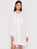 Bluzki damskie - Seafolly Tunika Crinkle Twill 53108-CU Biały Regular Fit - miniaturka - grafika 1