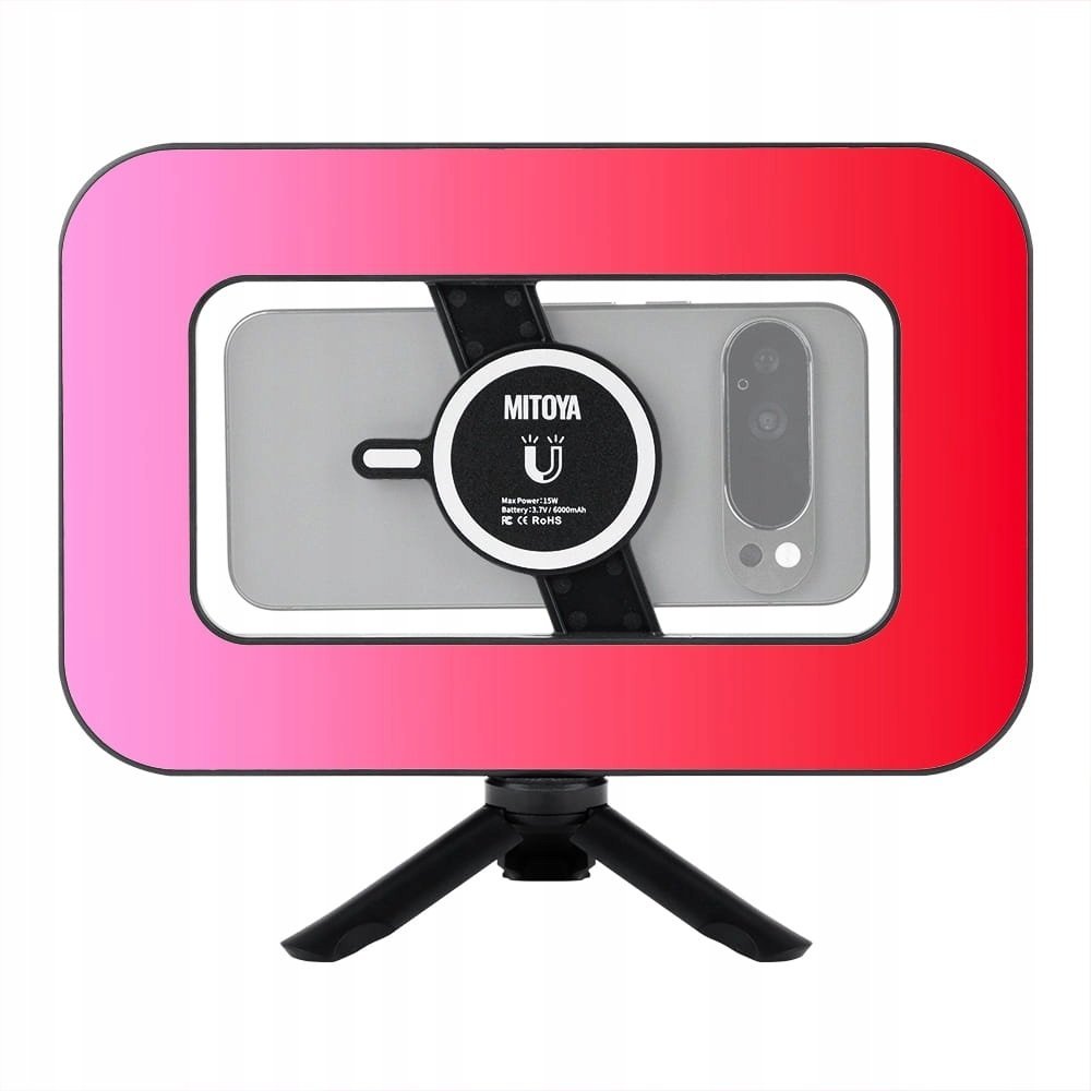 Lampa pierścieniowa Retoo Lampa LED z magnetycznym uchwytem do telefonu MITOYA ACARA RGB