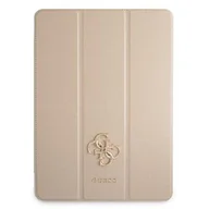 Etui do tabletów - Guess Etui na tablet Etui GUIC12PUSASGO Apple iPad Pro 12.9 2021 5 generacji Book Cover złoty/gold Saffiano Collection GUE1237GLD - miniaturka - grafika 1