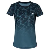 Koszulki sportowe damskie - Koszulka damska Tecnifibre  X-Loop Tee Teal S - miniaturka - grafika 1