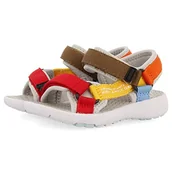 Buty dla chłopców - GIOSEPPO Szare sportowe sandały z wielobarwnymi wstążkami dla dziecka bardon, Szary, 21 EU - miniaturka - grafika 1