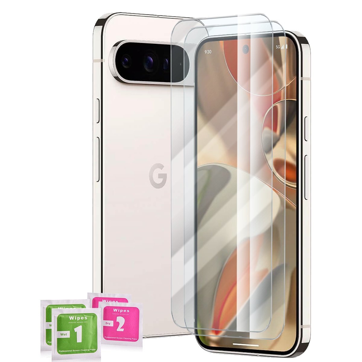 ZESTAW 2x SZKŁO HARTOWANE do Google Pixel 9 / 9 Pro 9H 2,5D SZYBKA MOCNE