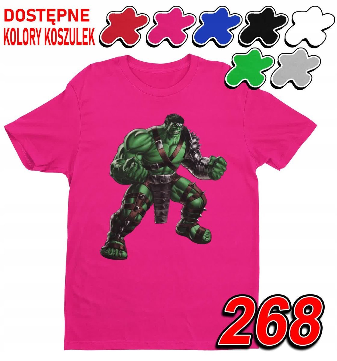 Dziecięca Koszulka T-Shirt Z Nadrukiem Avengers Hulk Marvel -M 134-140