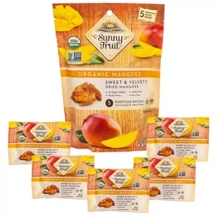 ORGANICZNE MANGO SUSZONE SUNNY FRUIT OPAKOWANIE 5x20G - Zdrowa żywność - miniaturka - grafika 1