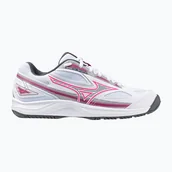 Buty sportowe damskie - Buty do tenisa damskie Mizuno Break Shot 4 AC white / pink tetra / turbulence - miniaturka - grafika 1