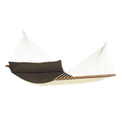 Hamaki - La Siesta Hamak dwuosobowy NQR14 z drążkiem Alabama R140-2, brązowy - miniaturka - grafika 1
