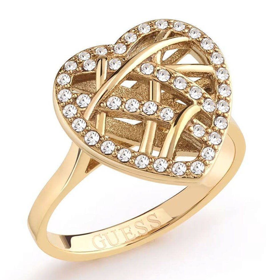 Pierścionek Guess Heart Cage JUBR03101JWYG56 rozmiar 16