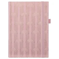 Notesy i bloczki - Paperdot, Notatnik Z Gumką, Różowy Ze Złotym, Format A5, Linia, 96 Kartek - miniaturka - grafika 1