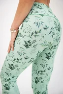 Legginsy - Długie Legginsy z Wysokim Stanem - Miętowy Zielony - miniaturka - grafika 1