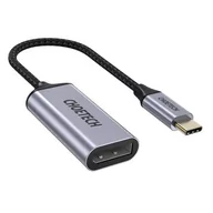 Ładowarki do telefonów - Choetech Choetech jednokierunkowy kabel przejściówka z USB Typ C (męski) do Display Port (żeński) 4K 0,2m szary (HUB-H11) - miniaturka - grafika 1