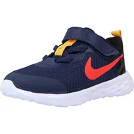 Buty dla dziewczynek - Nike Revolution 6, buty dziecięce, Midnight Navy Bright Crimson Black, 18.5 EU - miniaturka - grafika 1