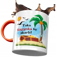 Kubki - Kubek Pomarańczowy Dla Kuzynki na Urodziny Prezent z Nadrukiem ze Zdjęciem + Opakowanie na prezent (wzór 03) - miniaturka - grafika 1