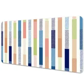 Podkładki na biurko - Mata z nadrukiem na biurko Kolorowe paski 90x45 cm - miniaturka - grafika 1