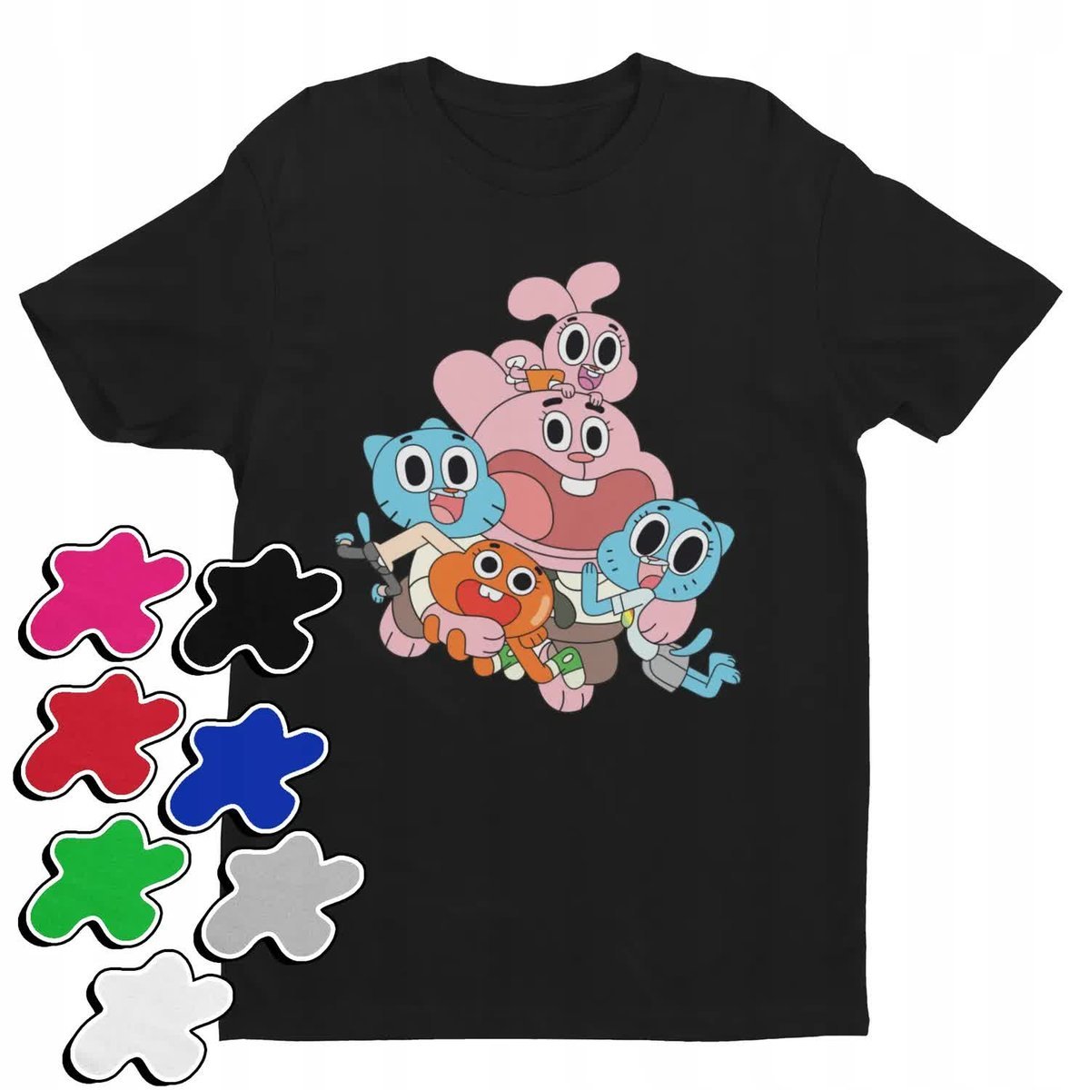 Koszulka T-Shirt Dziecięca Z Nadrukiem Gumball Darwin Różne -M 134-140