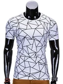 Koszulki męskie - T-shirt - biały S817 - miniaturka - grafika 1