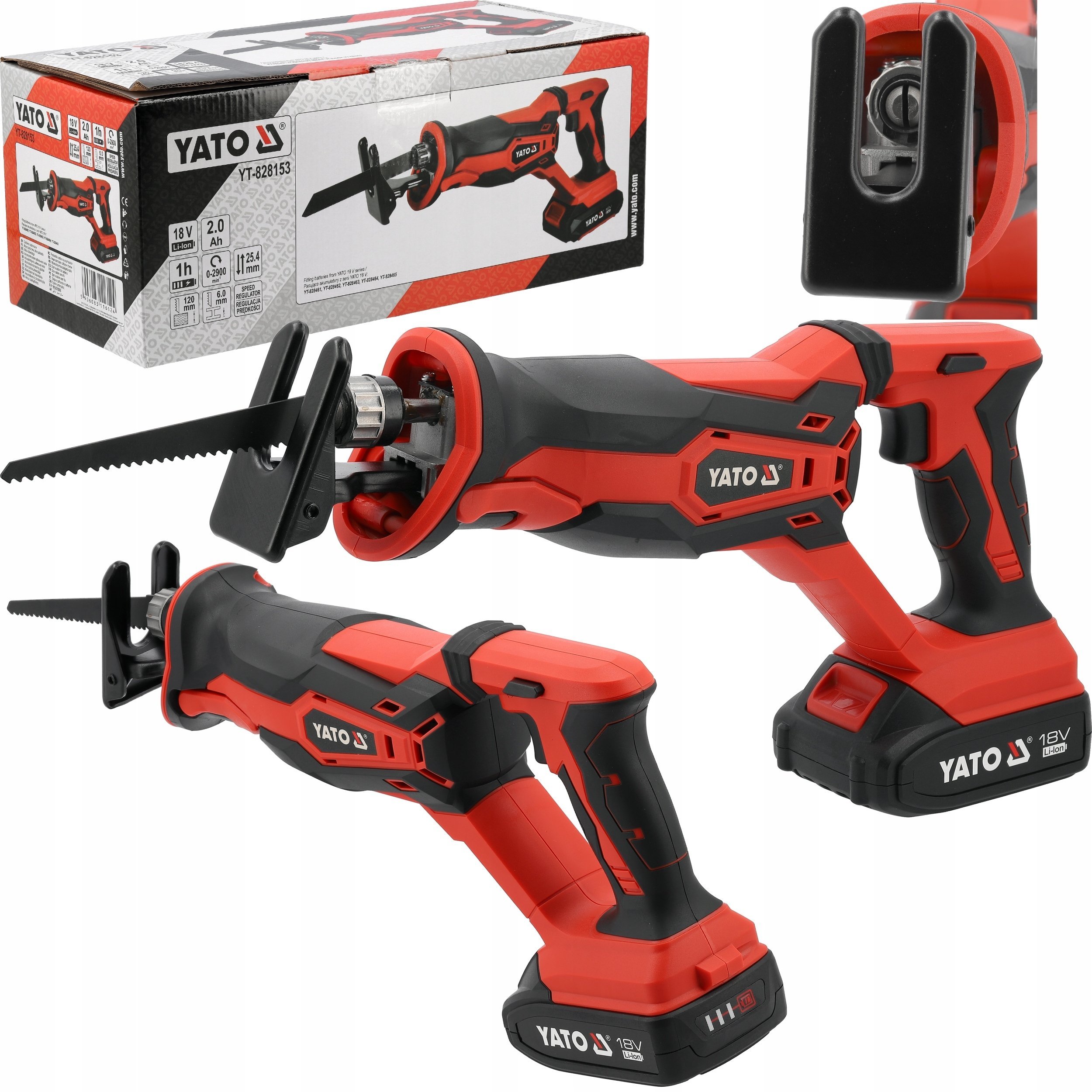 YATO PIŁA SZABLASTA 18V 1x2,0Ah YT-828153