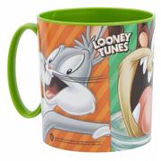 Kubki dla dzieci - LOONEY TUNES królik Bugs diabeł tasmański kubek do mikrofali z uchem 350ML - miniaturka - grafika 1