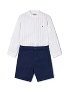 Spodenki damskie - Mayoral Komplet koszula i szorty materiałowe 3230 Granatowy Regular Fit - miniaturka - grafika 1