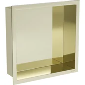 Półki łazienkowe - Mexen X-Wall-R półka wnękowa z kołnierzem 30 x 30 cm, złota - miniaturka - grafika 1