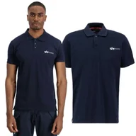 Odzież taktyczna i umundurowanie - Koszulka Alpha Industries Basic Polo SL 106600 07 - Rep.Blue M - miniaturka - grafika 1