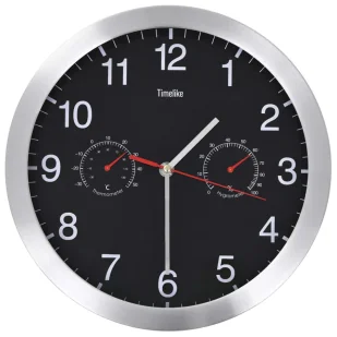 Czarny okrągły zegar ścienny 30 cm F6-N03 - Zegary - miniaturka - grafika 1