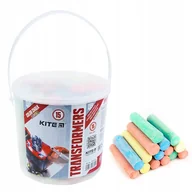 Kreda - Kreda chodnikowa kolorowa do tablicy do szkoły w wiaderku 15 sztuk Kite Transforferms TF21-074 - miniaturka - grafika 1
