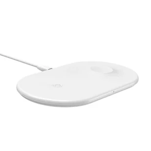 Baseus Smart 2in1 Wireless Charger podwójna ładowarka bezprzewodowa indukcyjna Qi smartfon + Apple Watch biały (WX2IN1-02) - Ładowarki do telefonów - miniaturka - grafika 6