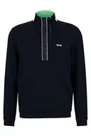 Bluzy męskie - BOSS Bluza męska z dżerseju 1 (1 opakowanie), niebieski, S - miniaturka - grafika 1