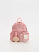 Plecaki - Reserved - Plecak z brelokiem - różowy - miniaturka - grafika 1