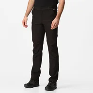 Spodnie męskie - Regatta Męskie Spodnie Trekkingowe Softshell Fenton Czarny, Rozmiar: 32L - miniaturka - grafika 1