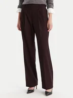 Spodnie damskie - Tommy Hilfiger Spodnie materiałowe WW0WW48358 Bordowy Relaxed Fit - miniaturka - grafika 1