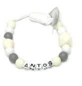 Akcesoria do smoczków - Silikonowa zawieszka do smoczka z imieniem ANTOŚ - miniaturka - grafika 1