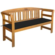 Ławki ogrodowe - vidaXL Ławka ogrodowa z poduszką, 157 cm, lite drewno akacjowe 3064273 - miniaturka - grafika 1
