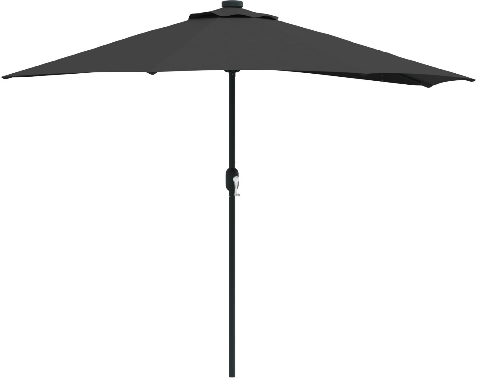 vidaXL Parasolka ogrodowa Czarny 294 x 150 x 224 cm tkanina