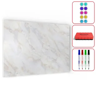 Tablica na magnesy METALboards, marmur 60x40 cm + zestaw akcesoriów - Tablice i flipcharty - miniaturka - grafika 1