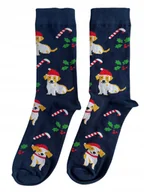 Skarpetki męskie - Skarpety świąteczne męskie w psy 43-46 skarpety świąteczne w psy granatowe - miniaturka - grafika 1