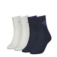 Skarpetki damskie - Tommy Hilfiger Skarpety damskie CLSSC (4 sztuki), Granatowy/Off White, 39-42 EU - miniaturka - grafika 1